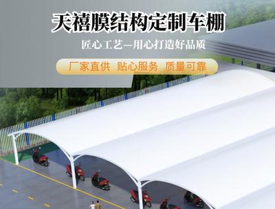 天禧膜结构充电桩雨棚 小区充电桩雨棚的安装与景观设计融合