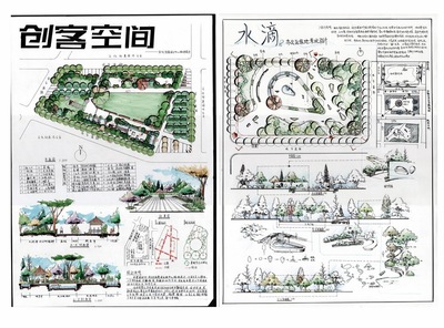 景观快题设计中的卓越手绘艺术 灵感与表现力的完美融合